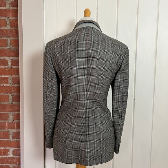 Vintage 70s Regent for Wallachs Wool Glen Plaid Double Breasted Blazer Womens 10 - Picture 4 of 10
